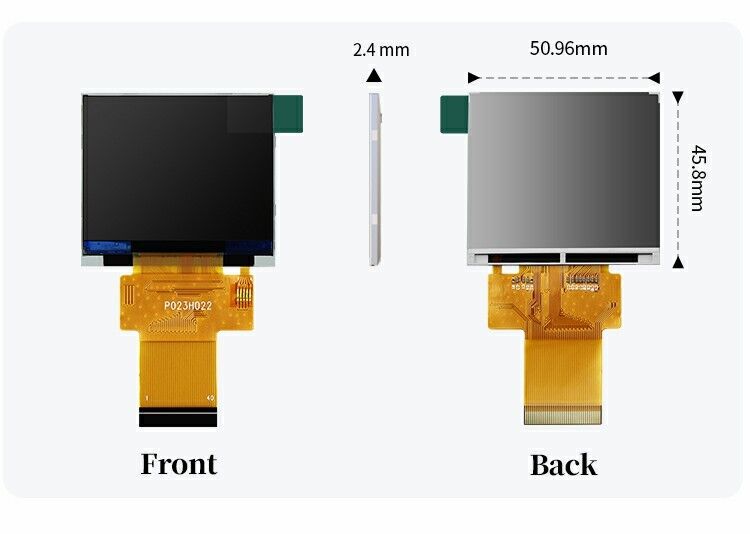 2,31 pulgadas 320x240 Lcd exhiben RGB 18 35.06m m mordidos