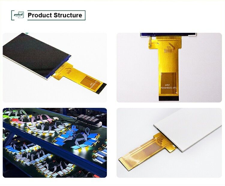 Polcd 480 * 800 Panel LCD de resolución 4 pulgadas Interfaz RGB ST7701S Ic Modulo de pantalla LCD TFT personalizable