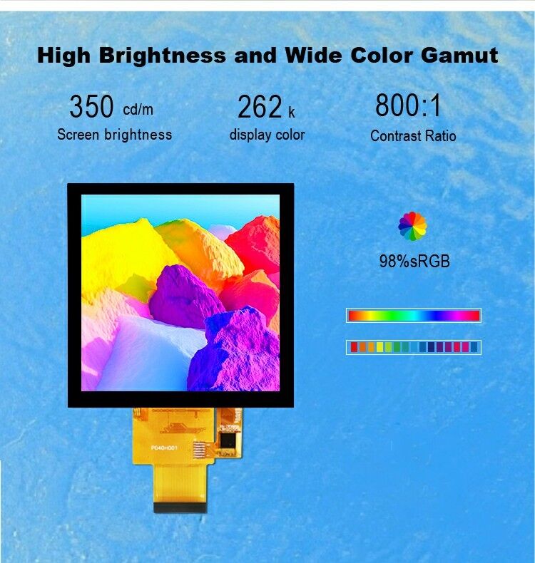 Polcd 4 pulgadas Panel LCD 480*480 IPS Pantalla LCD de alto brillo Interfaz RGB Módulo LCD TFT