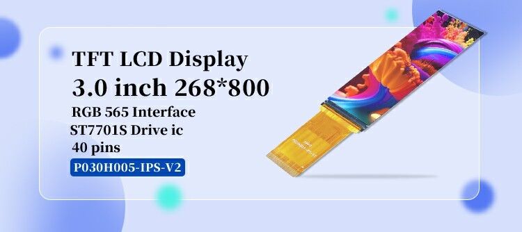 Polcd IPS 268x800 ST7701S Alto brillo 700 nits 3,0 pulgadas pantalla TFT LCD pantalla LCD
