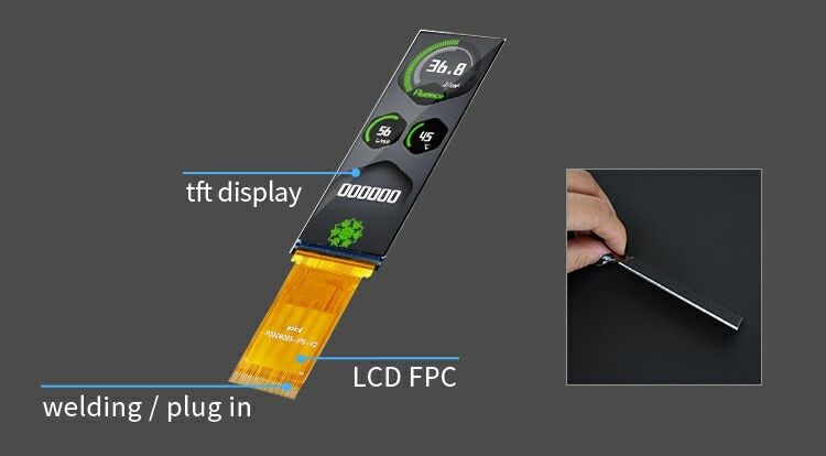 Polcd Display TFT-LCD pequeño de 3,0 pulgadas 268 * 800 interfaz RGB Industrial IPS Modulo de LCD de todos los ángulos de visión