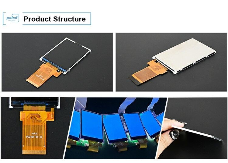 Polcd Display LCD a todo color Transflector de 2,4 pulgadas TFT SPI MCU 20 pin Qvga 240x320 TFT LCD