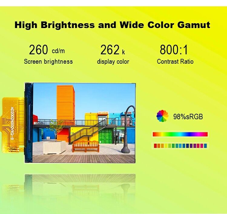 Polcd 240*320 2' Colorido LCD Interfaz SPI de alto brillo IPS TFT Pantalla LCD de matriz activa