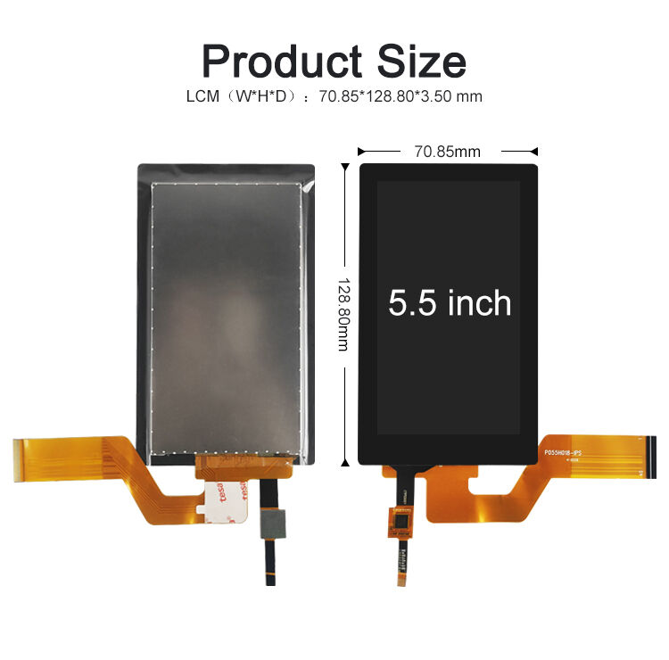 Polcd 5.5 inch TFT Module 750x1080 Resolution Touch Panel Screen MIPI Interface 40 pin IPS View Angle TFT LCD Display