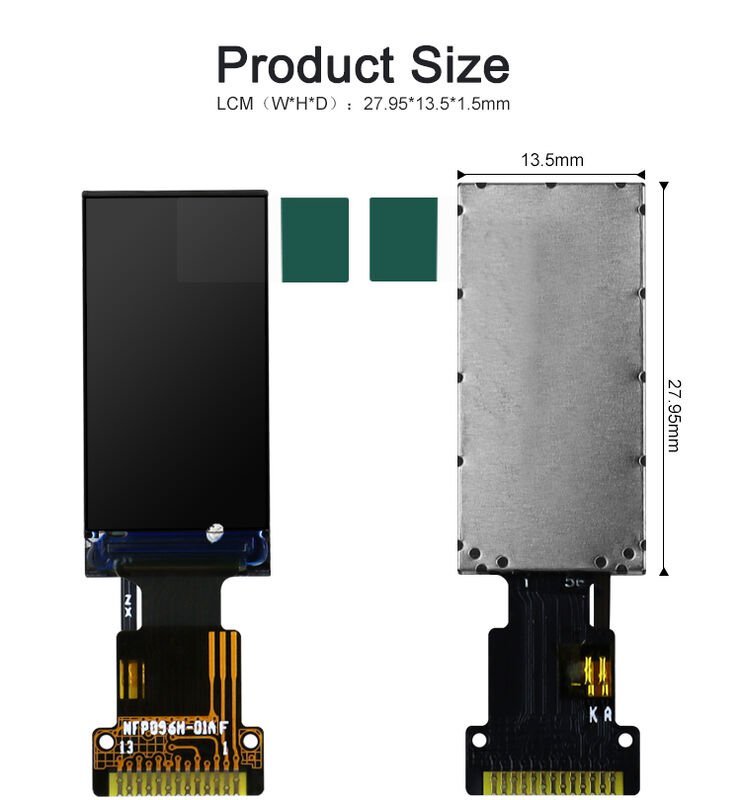 Módulo de pantalla TFT LCD Polcd de 0,96 pulgadas con interfaz SPI de 80*160 y ángulo de visión IPS, FPC personalizado