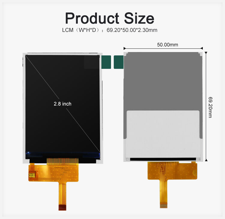 Polcd 2,8 pulgadas Resolución 240 * 320 Spi Interfaz TFT módulo gráfico de pantalla LCD para diversas aplicaciones
