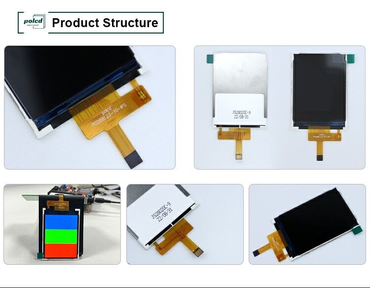 Polcd Temperatura amplia 2.8 pulgadas módulos de LCD 240 * 320 300nit SPI 2.8 IPS Ángulo de visión Tft pantalla de LCD
