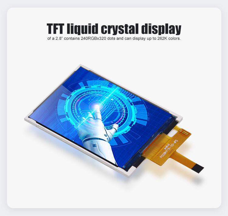 Polcd 2.8''TFT LCD personalizar el panel de color pantalla 240 * 320 Resolución 260 nit IPS pantalla LCD