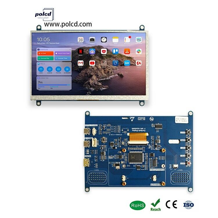 Polcd Placa controladora LCD universal multifunción de 7 pulgadas Mini placa controladora H-D-M-I para pantalla LCD TFT 1024x600