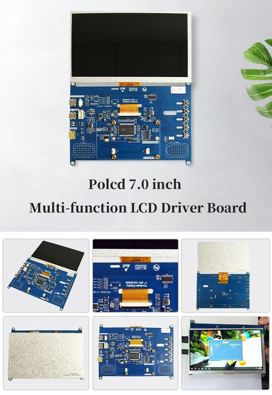 Polcd Placa controladora LCD universal multifunción de 7 pulgadas Mini placa controladora H-D-M-I para pantalla LCD TFT 1024x600