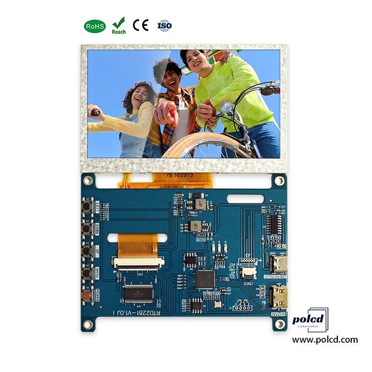 Placa controladora de HD-MI multifunción Polcd 4,3 de 5 pulgadas, placa controladora LCD táctil Universal para pantalla IPS Raspberry Pi
