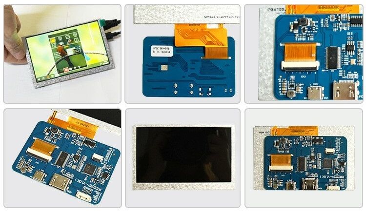 Polcd Grado industrial 4.3 5 pulgadas Modulo de pantalla LCD 800x480 Resolución H-DM-I Interfaz de controlador