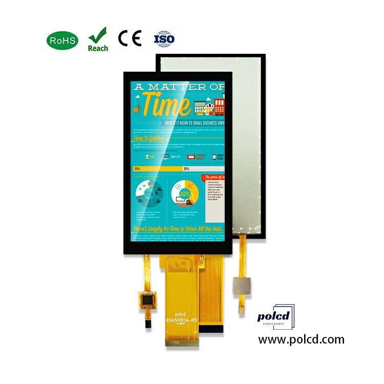 Panel TFT LCD Polcd de 4.5 pulgadas con pantalla táctil capacitiva de resolución 480*854 Pantalla a color Lcd de 40 pines