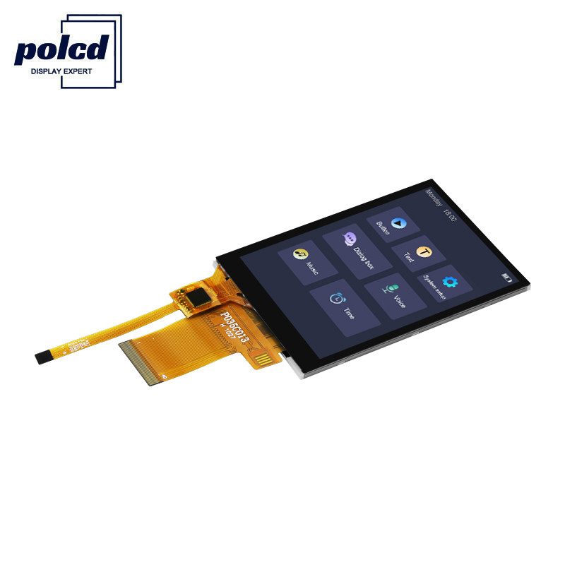 Polcd 450 Brillo Tft capacitivo 8080 MCU Pantalla táctil Tft Lcd de 3,5 pulgadas