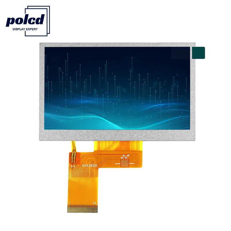 Polcd Brightness 300 Pantalla TFT Lcd de 4,3 pulgadas 800X480 TFT Pantalla táctil resistiva