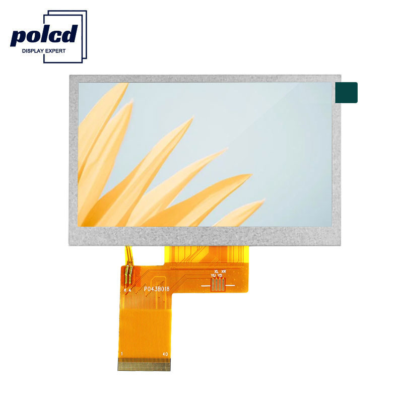 Polcd 24 Bit RGB Lcd 4.3 Pulgadas 800x480 TFT LCD Display 53.86mm Industrial
