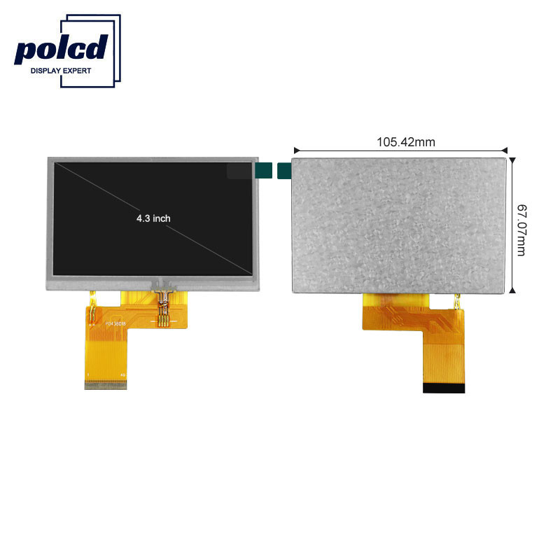 Polcd 800X480 Lcd Tft 4.3 pulgadas 280 Q38 Nit Raspberry Pi Pantalla táctil