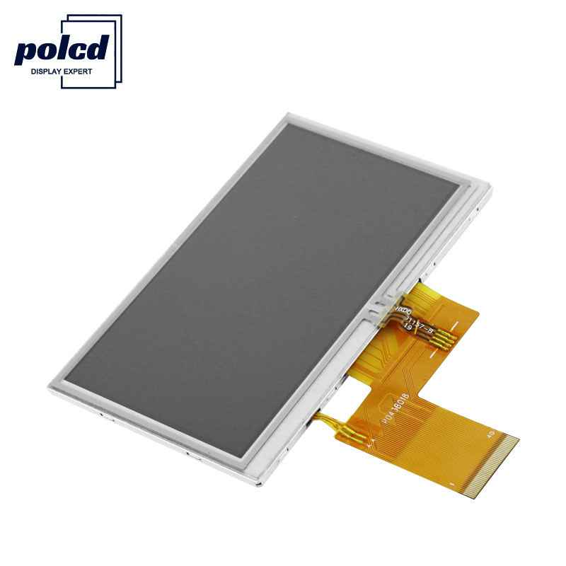 Polcd RGB 24 bits Pantalla Tft de 4,3 pulgadas Pantalla táctil capacitiva Tft de 300 nits