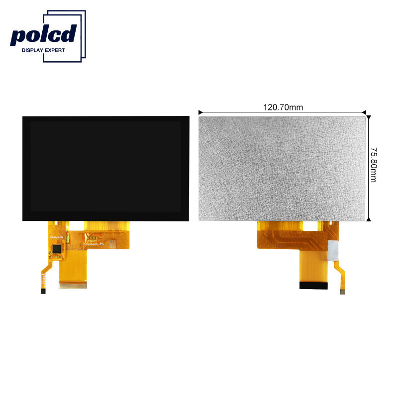 Polcd 300 Nit IPS TFT LCD RGB 24 bits Pantalla Lcd de 5 pulgadas para PC ISO9001