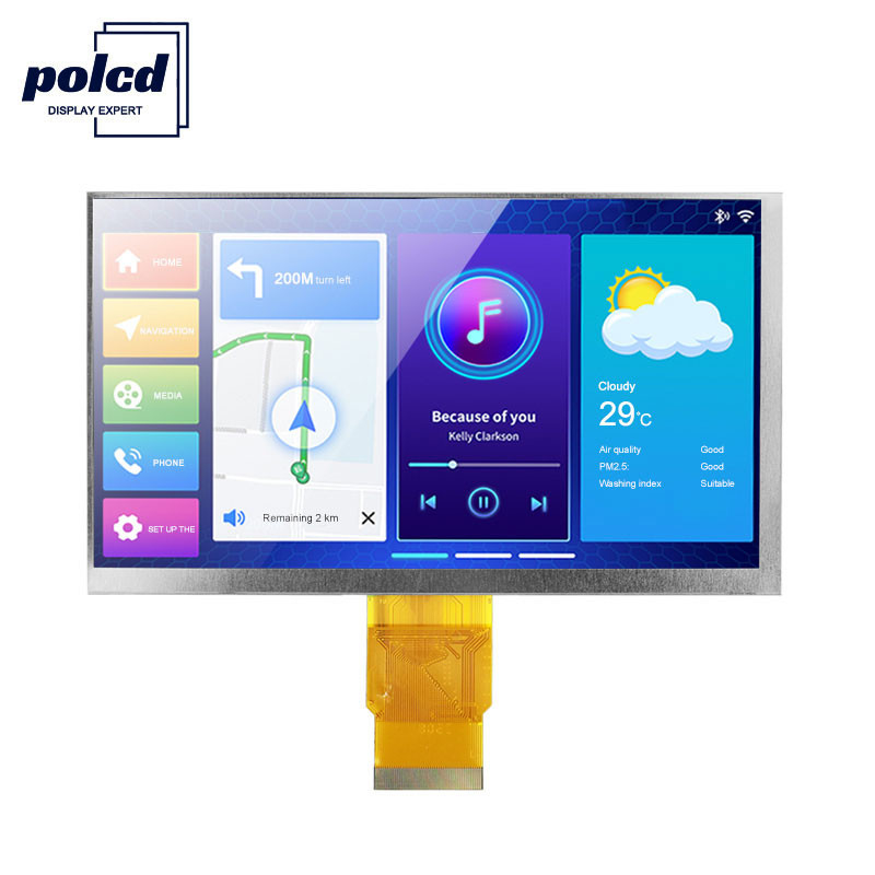 Polcd 300cd/M 7 pulgadas 800x480 RGB pantalla LCD de alto brillo de 24 bits industrial