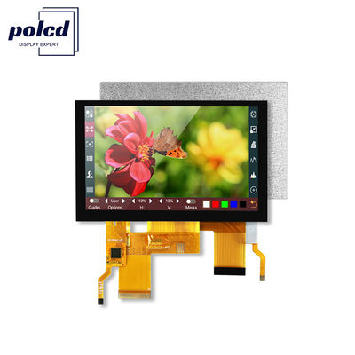 5 pulgadas Ips Tft pantalla LCD pantalla transmisora 24 bits Interfaz RGB 800*480 Vista