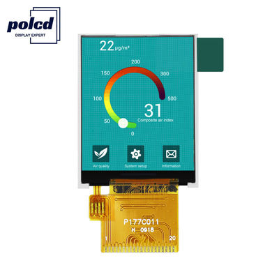 Polcd 1,77 pulgadas Tft 128*160 Color 262K Rgb Lcd Display normalmente negro