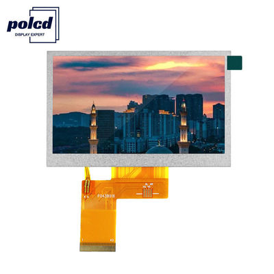 Polcd 24 Bit RGB Lcd 4.3 Pulgadas 800x480 TFT LCD Display 53.86mm Industrial