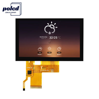 Polcd 108mm Pantalla táctil capacitiva de 5 pulgadas 800X480 IPS TFT LCD Display