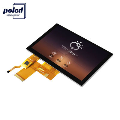 Polcd 300 Nit IPS TFT LCD RGB 24 bits Pantalla Lcd de 5 pulgadas para PC ISO9001
